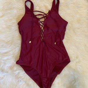 Lace Up Bathing Suit